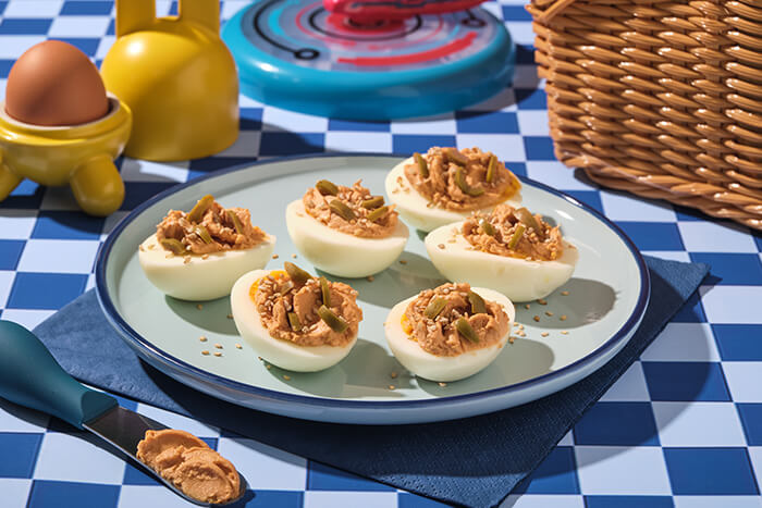 Uova sode con Spuntì al Tonno e Pomodoro